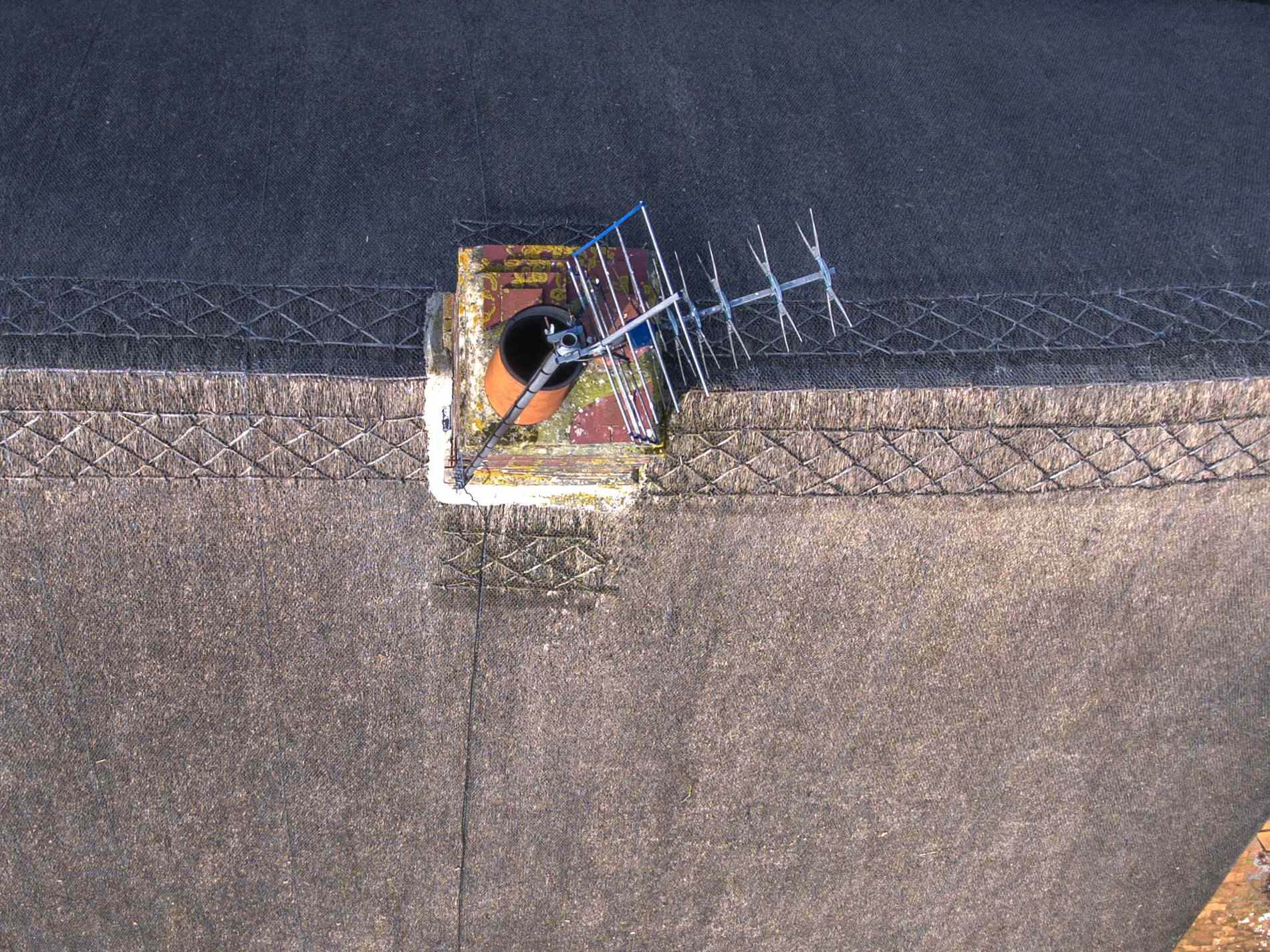 Thatched roof inspection by drone Thatched roof inspection by drone