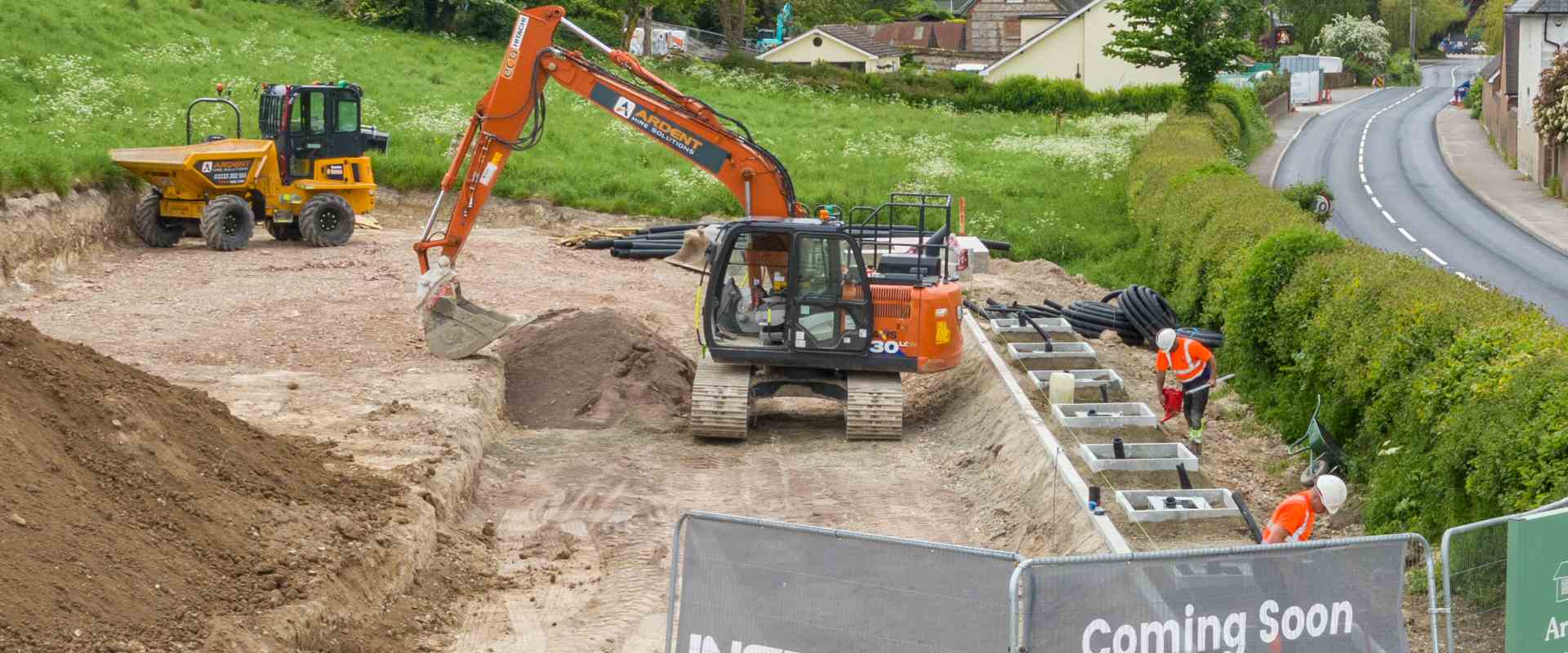construction drone photography