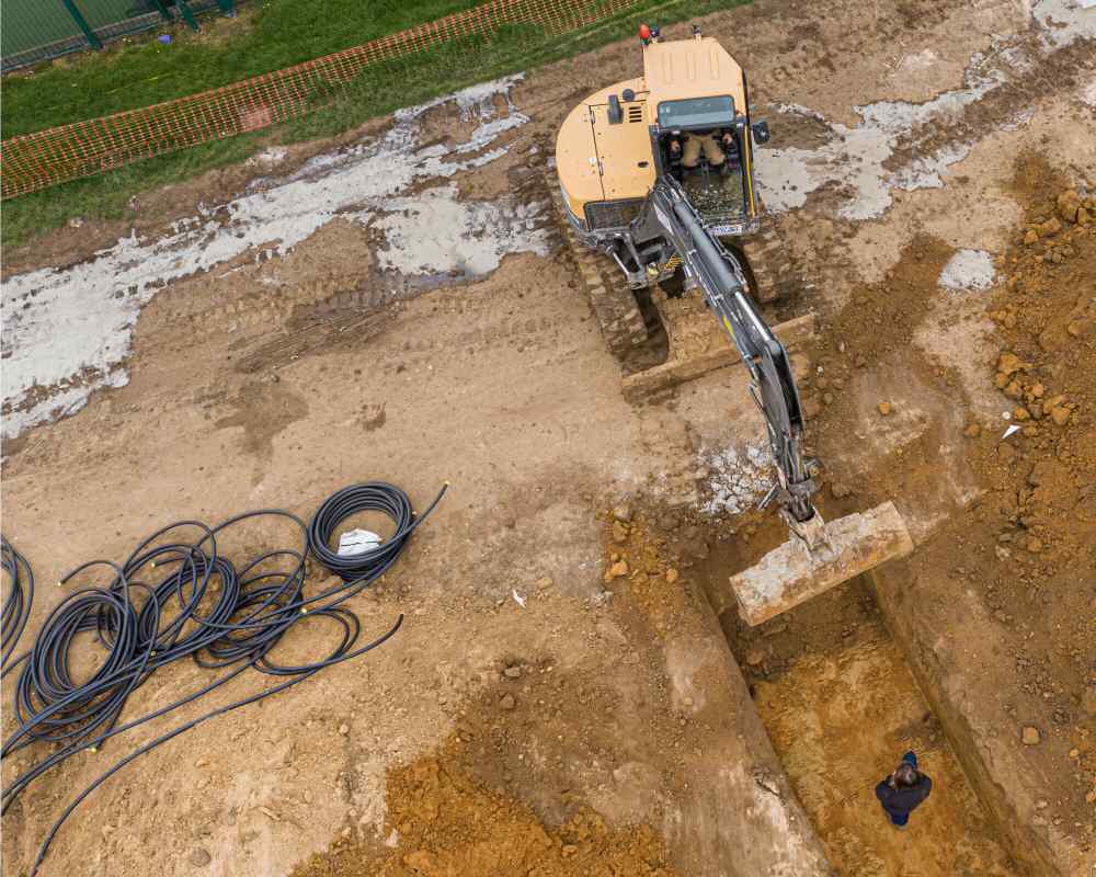 construction drone photography