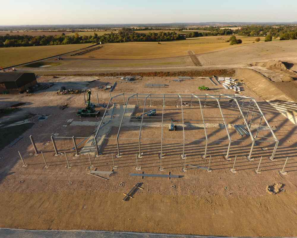 construction drone photography
