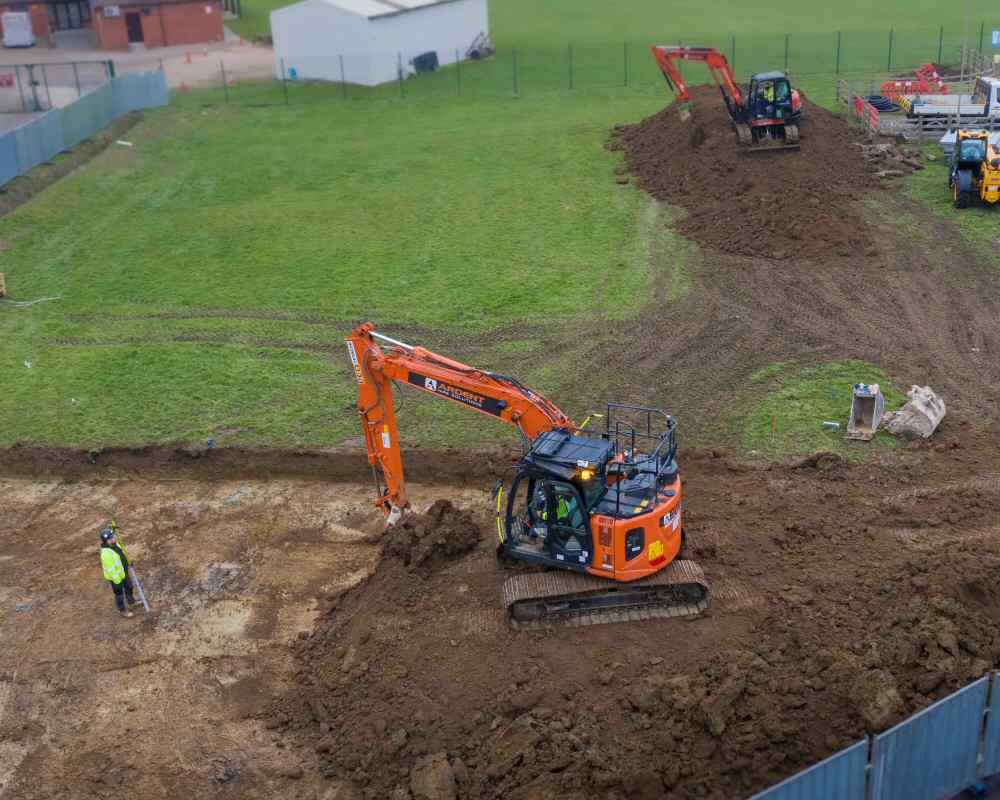 construction drone photography