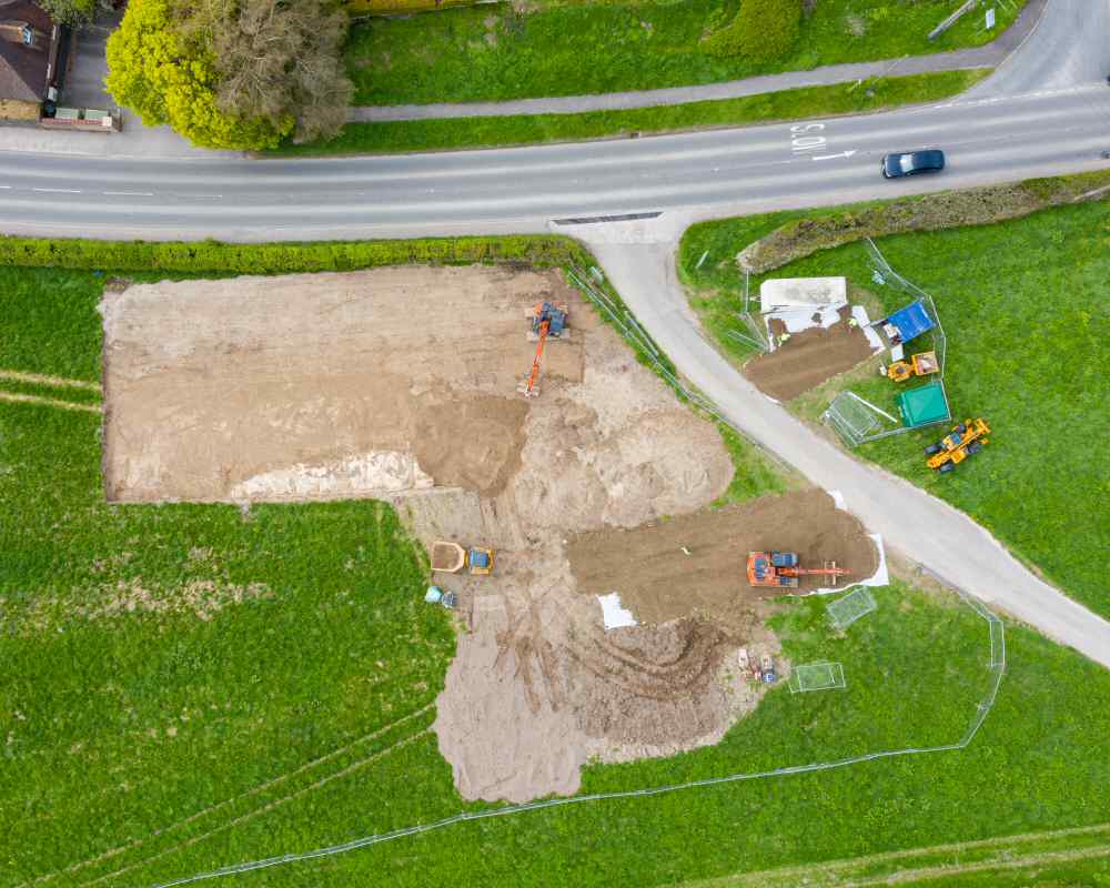 construction drone photography