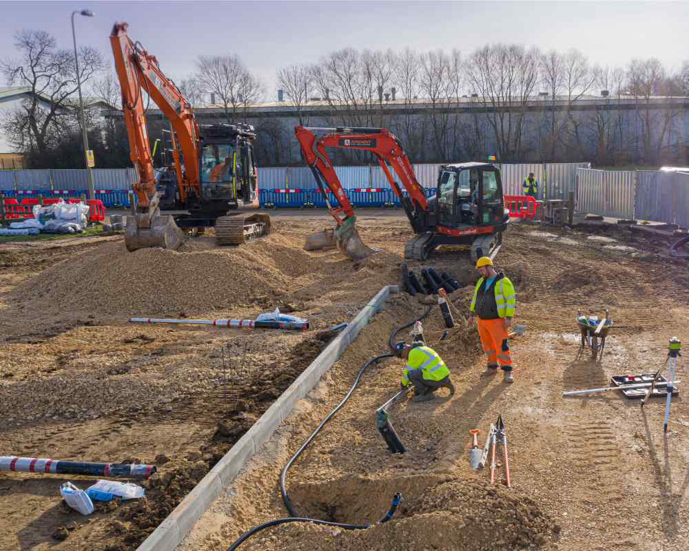 construction drone photography