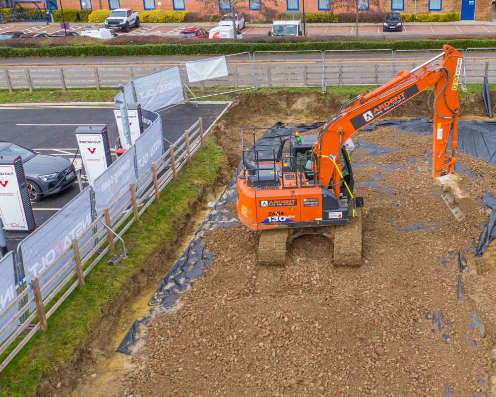 construction drone photography