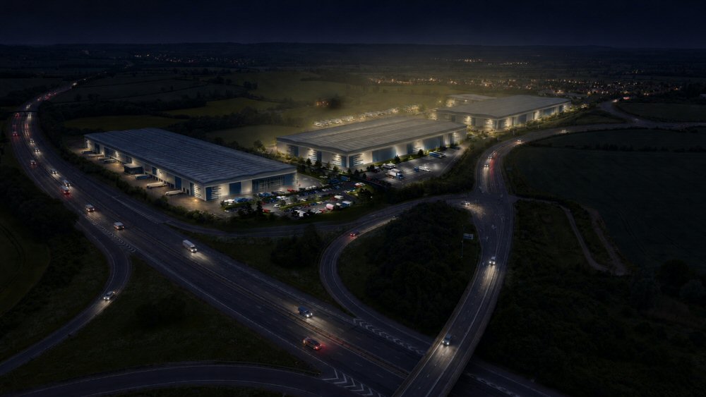 Construction AI render - night view